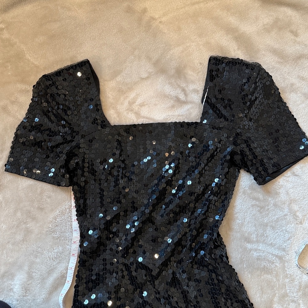 Niteline Black Sequin Mini Dress